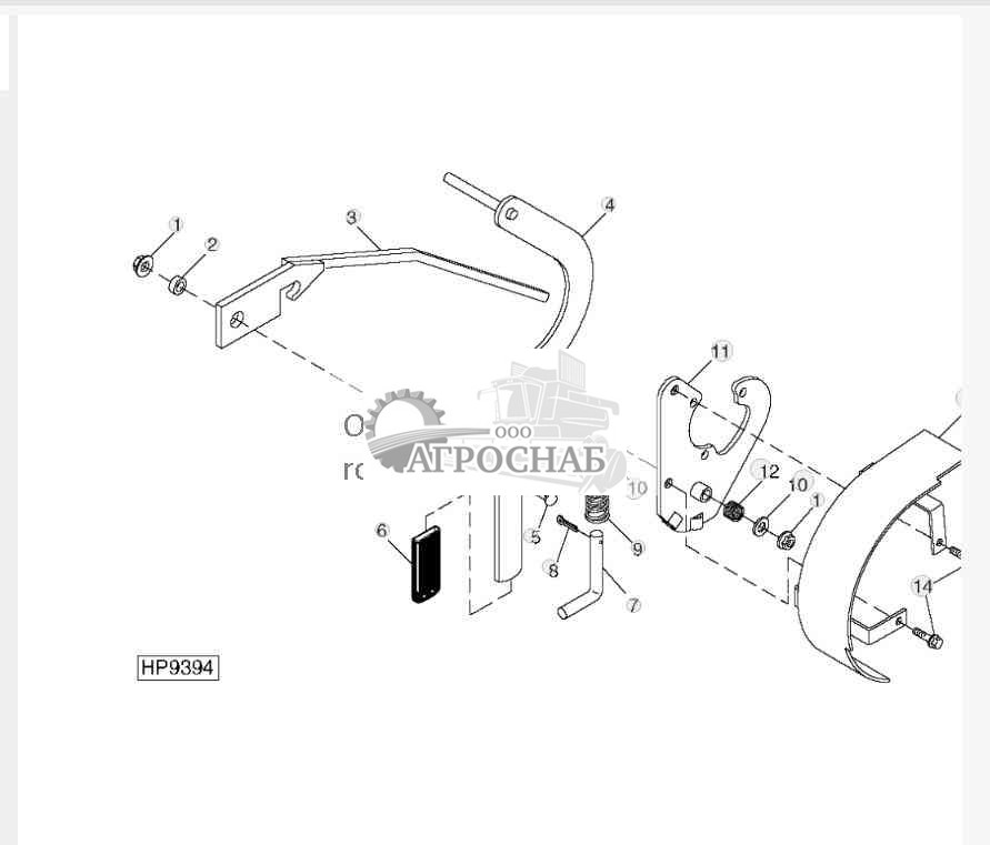 Declutching Lever, Chop-to-Bale 